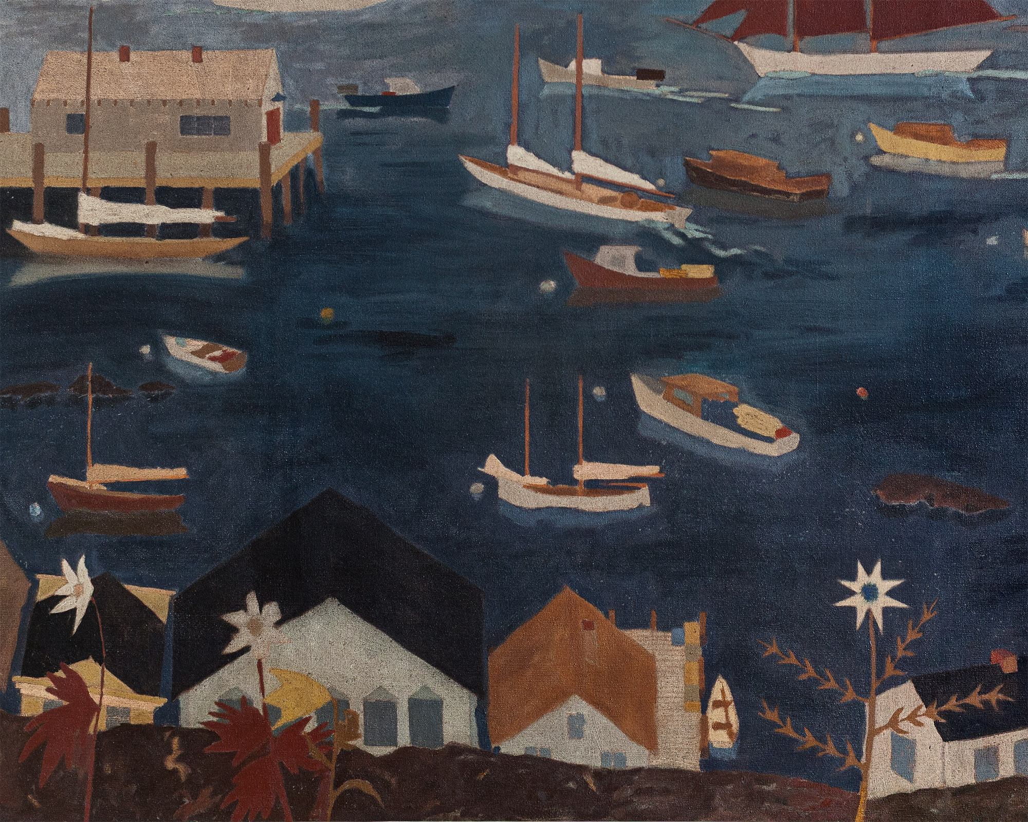 A detail of an oil painting.